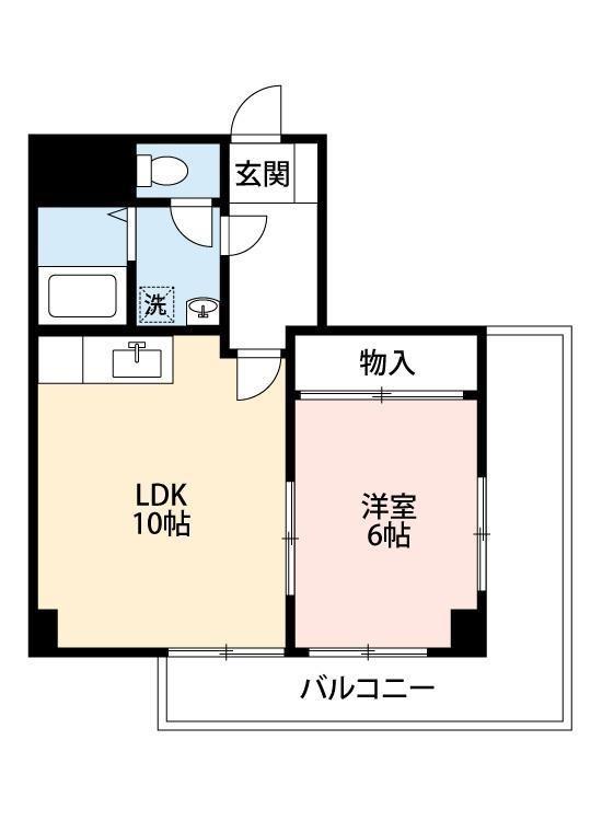 アヴィニール中井(1LDK/2階)の間取り写真