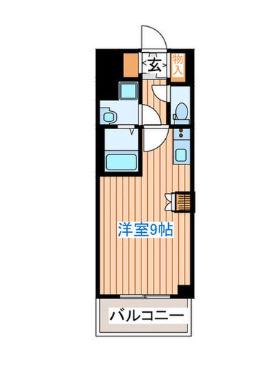 ラピスラズリ五橋(ワンルーム/7階)の間取り写真