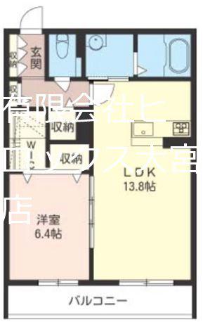 ファシーノ FASCINO(1LDK/2階)の間取り写真