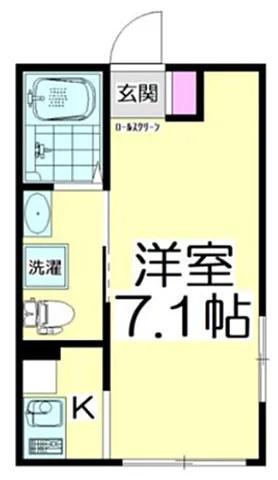 AGERATE竹ノ塚(1K/3階)の間取り写真