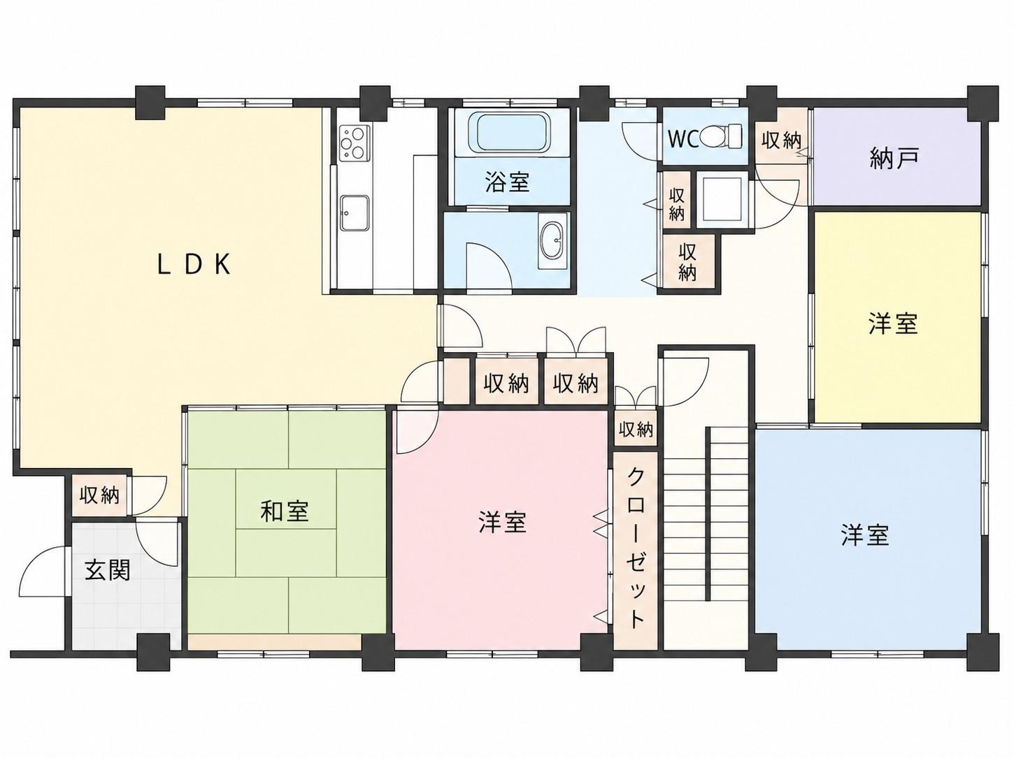 光洋ビル(4SLDK/2階)の間取り写真
