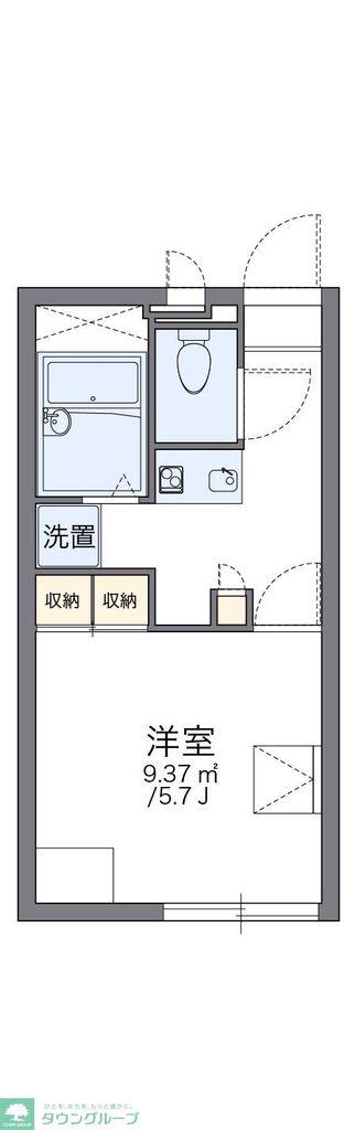 レオパレスルミエール(1K/2階)の間取り写真