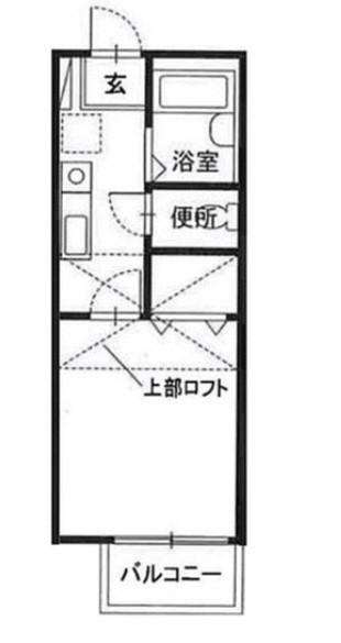 田川ハイツ3(1K/2階)の間取り写真