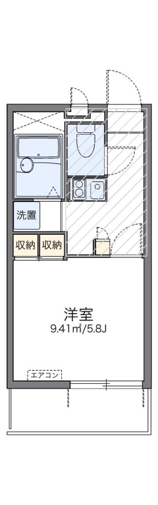レオパレスエスタ門真(1K/2階)の間取り写真