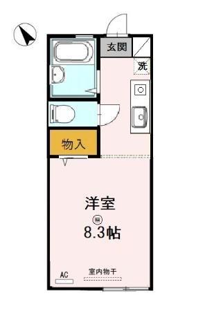 佐藤ハイツ(ワンルーム/2階)の間取り写真
