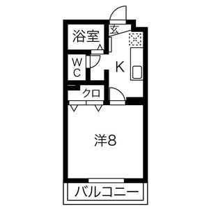 ＪＲ御殿場線 大岡駅(静岡) 徒歩25分 3階建 築20年(1K/1階)の間取り写真