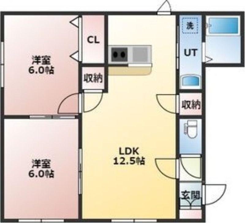 PURELIFE327(2LDK/2階)の間取り写真