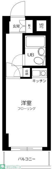 ライオンズプラザ鶴見中央(ワンルーム/9階)の間取り写真