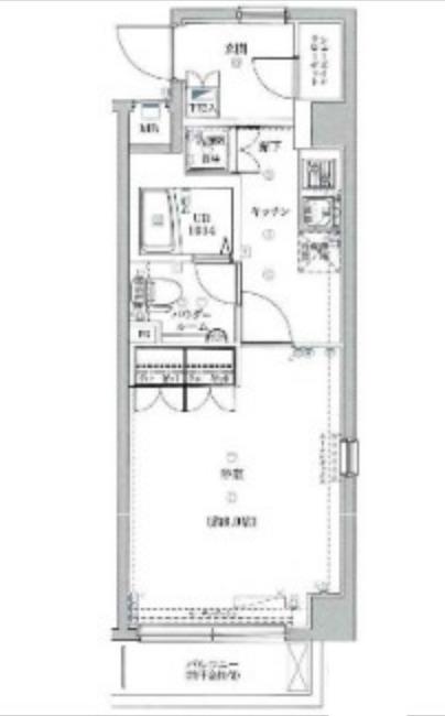 スパシエステージ北沢(1K/2階)の間取り写真