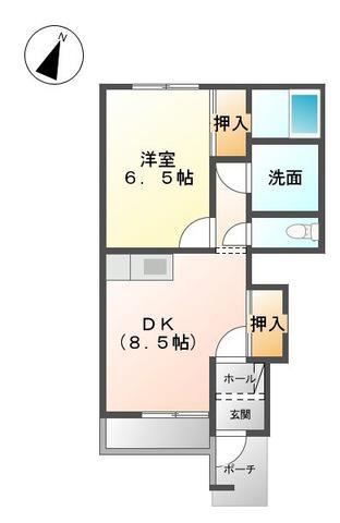 レコルテ(1DK/1階)の間取り写真