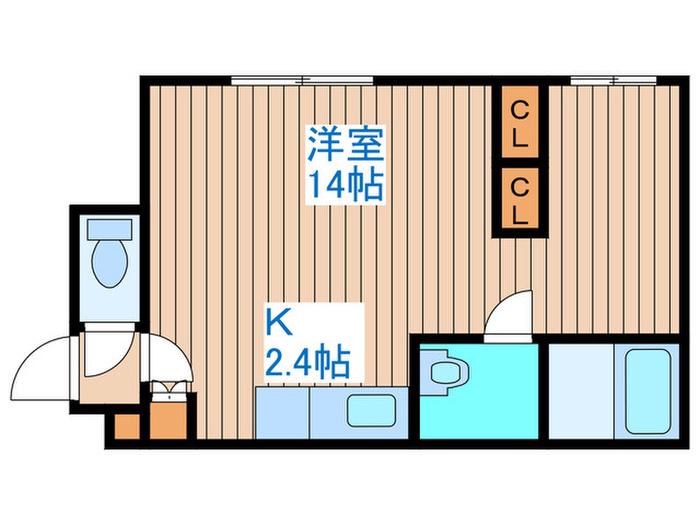 カメリア南郷(1K/1階)の間取り写真