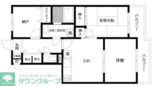 日神パレス高円寺(2SDK/2階)の間取り写真