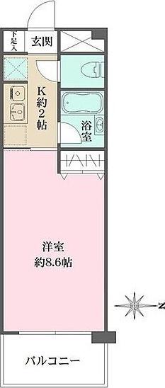 精養堂アパートメンツ(1K/2階)の間取り写真