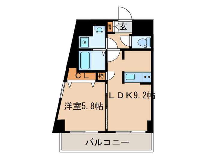 ダイシンタワ-(1LDK/3階)の間取り写真