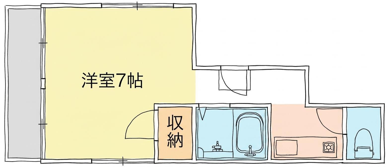 ペントハウス17(ワンルーム/6階)の間取り写真