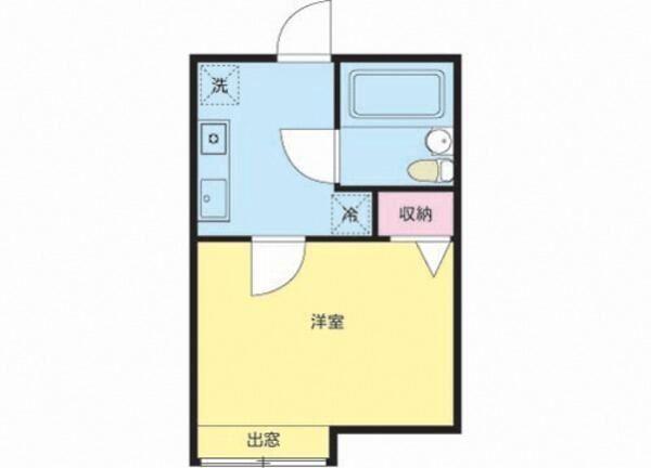 パレス新小岩(1K/1階)の間取り写真