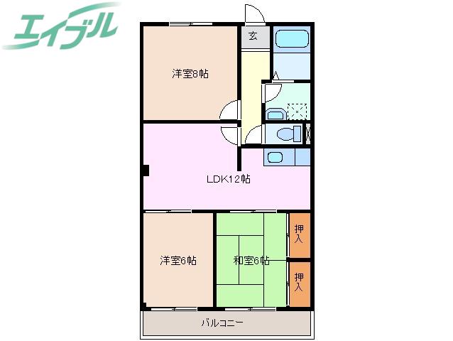ゴールデンエイジ(3LDK/4階)の間取り写真