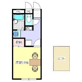 レオパレスSUIMEI(1K/1階)の間取り写真