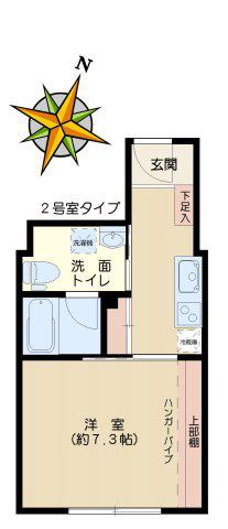 ランドレジデンス小石川(1K/5階)の間取り写真