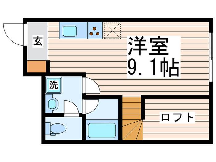 KING HOUSE 椎名町(ワンルーム/1階)の間取り写真