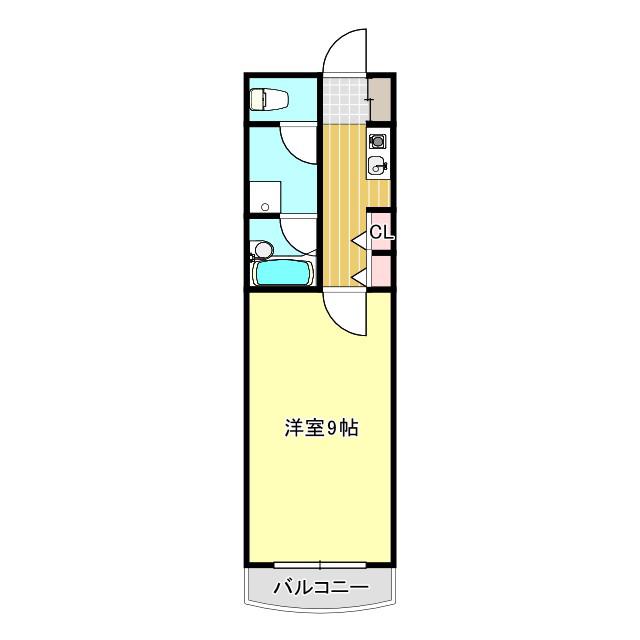 マンションカミュ(1K/1階)の間取り写真