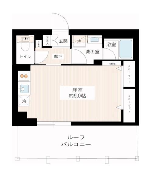 MAXIV平和台(ワンルーム/4階)の間取り写真
