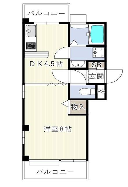 アイビーヒルズ甲東園II(1DK/5階)の間取り写真