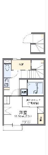 レオパレスCOZY COURT(1K/2階)の間取り写真