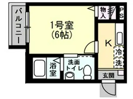 S-1金沢文庫(1K/1階)の間取り写真
