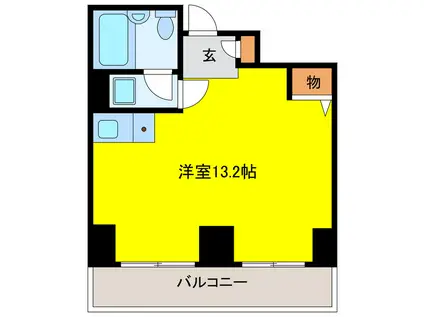 チッタ・ナポリA棟(ワンルーム/8階)の間取り写真