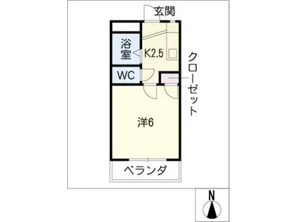 富士レイホービル第二(1K/4階)の間取り写真
