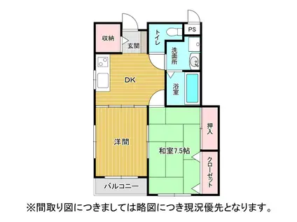 コーポ・サンズ(2DK/4階)の間取り写真