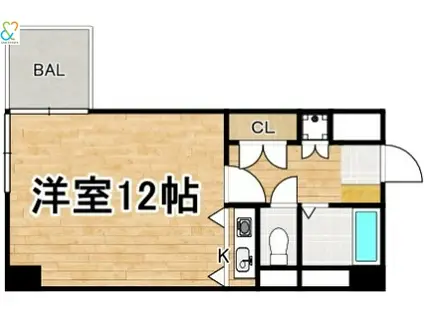 福吉リゾートエクセル55(ワンルーム/7階)の間取り写真