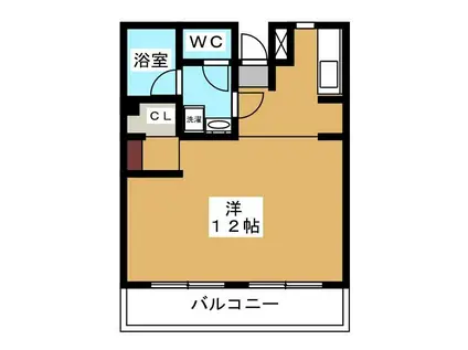 フラット東林間(ワンルーム/2階)の間取り写真