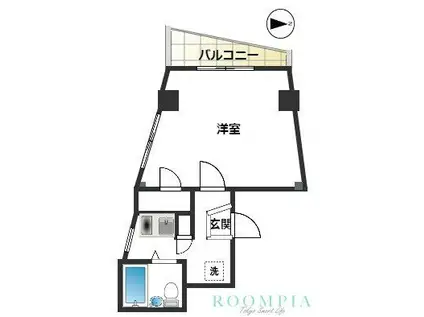 OKU HOUSE(1K/3階)の間取り写真