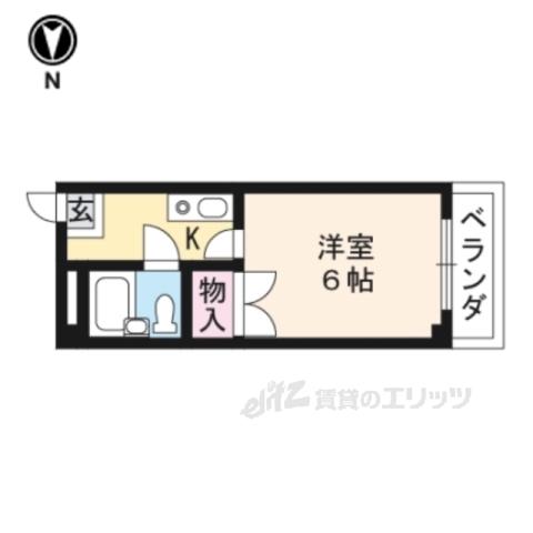 サン・ウエスト(1K/2階)の間取り写真