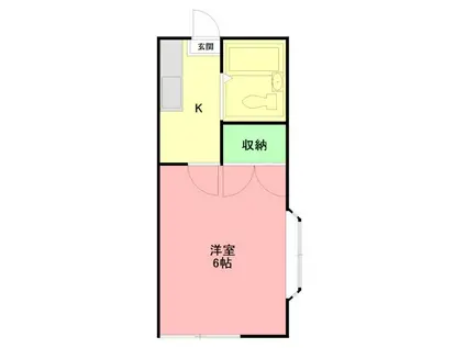 マルベリーヒル(1K/2階)の間取り写真