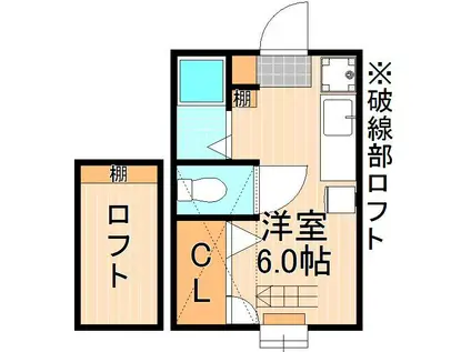 アルバティアラ(ワンルーム/1階)の間取り写真