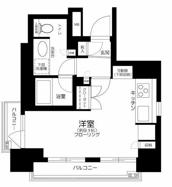 日本橋ヴォアール 7階階 間取り