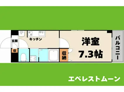 グランドパレス(1K/1階)の間取り写真