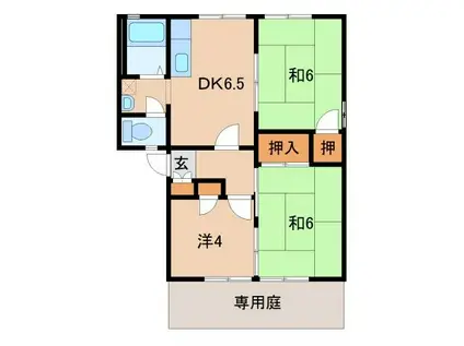 ジョイフル松島(3DK/1階)の間取り写真