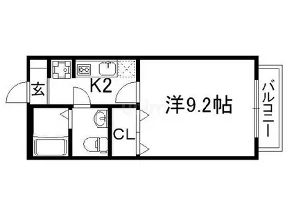 シェ・ソワ・シラユキ(1K/1階)の間取り写真