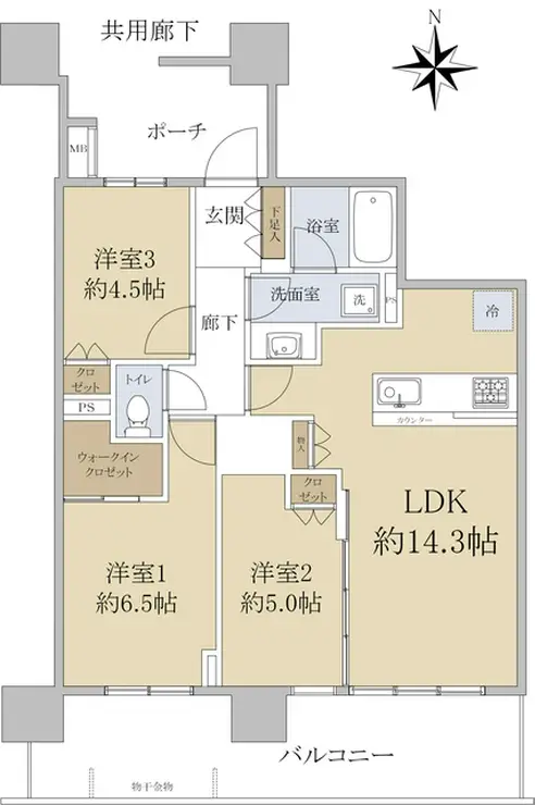 シティタワー金町 タワー棟 15階階 間取り
