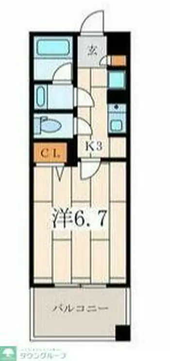 ライムレジデンス汐入 4階階 間取り