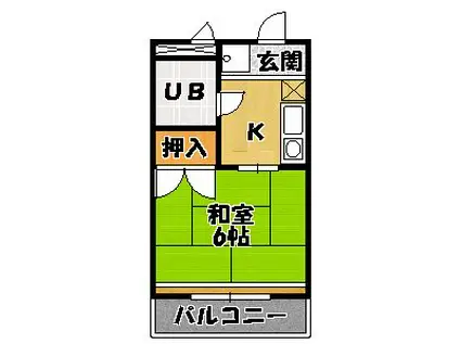 プチメゾン井原(1K/2階)の間取り写真