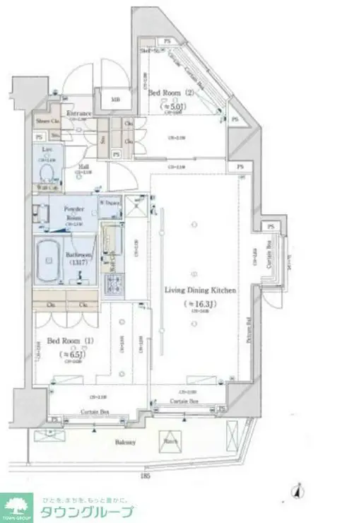 コンシェリア西新宿 13階階 間取り