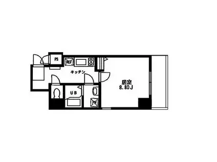 MMKビル(1K/6階)の間取り写真