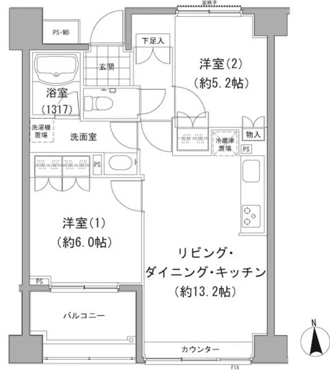 エーデル練馬 8階階 間取り
