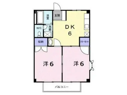 レグルス(2DK/2階)の間取り写真