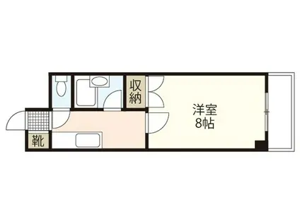 ボナハイツ川野(1K/5階)の間取り写真